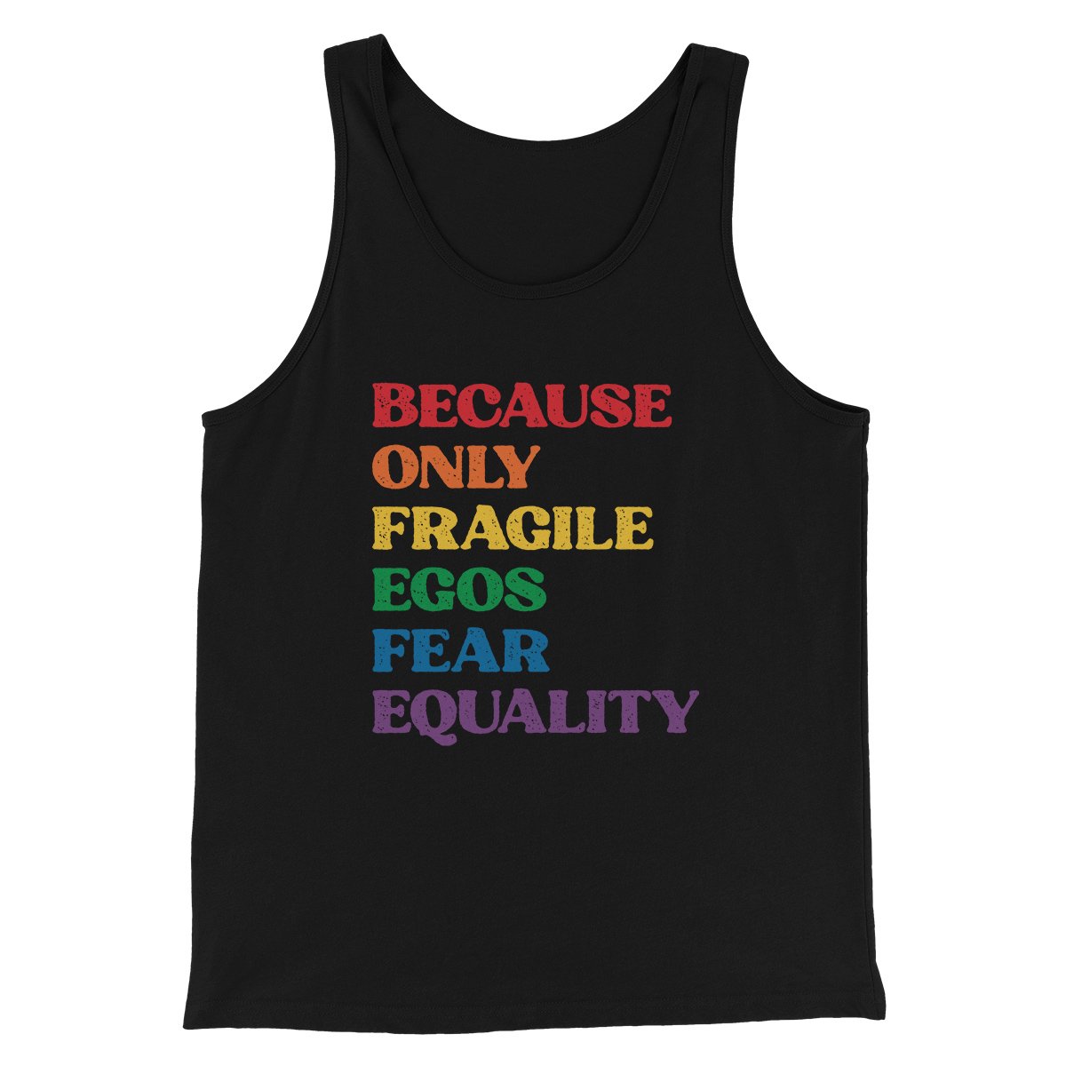 Because Only Fragile Egos Fear Equality Men/Unisex Tank