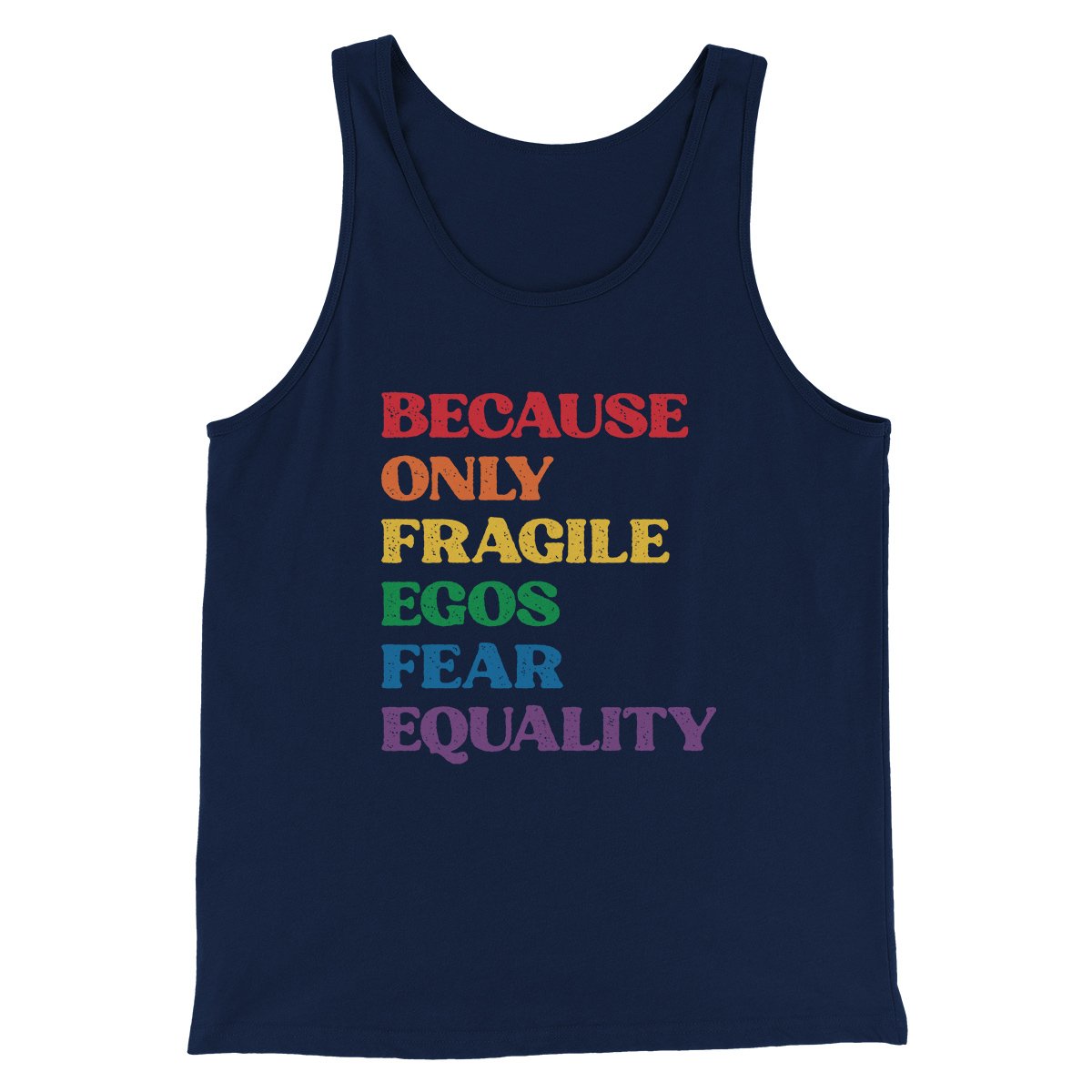 Because Only Fragile Egos Fear Equality Men/Unisex Tank