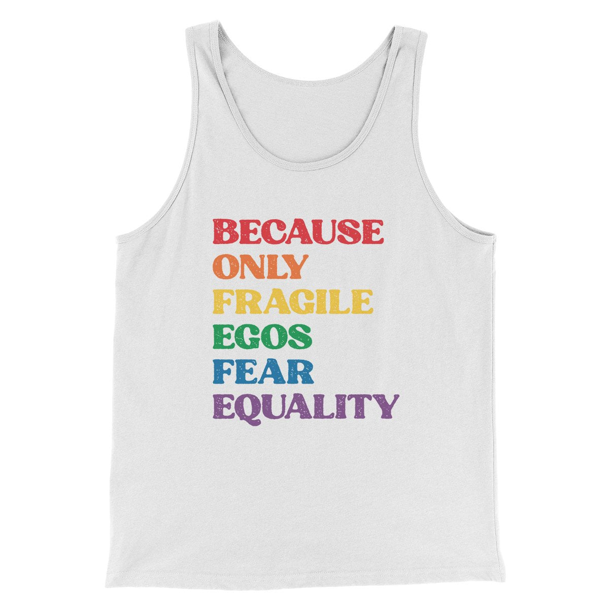 Because Only Fragile Egos Fear Equality Men/Unisex Tank