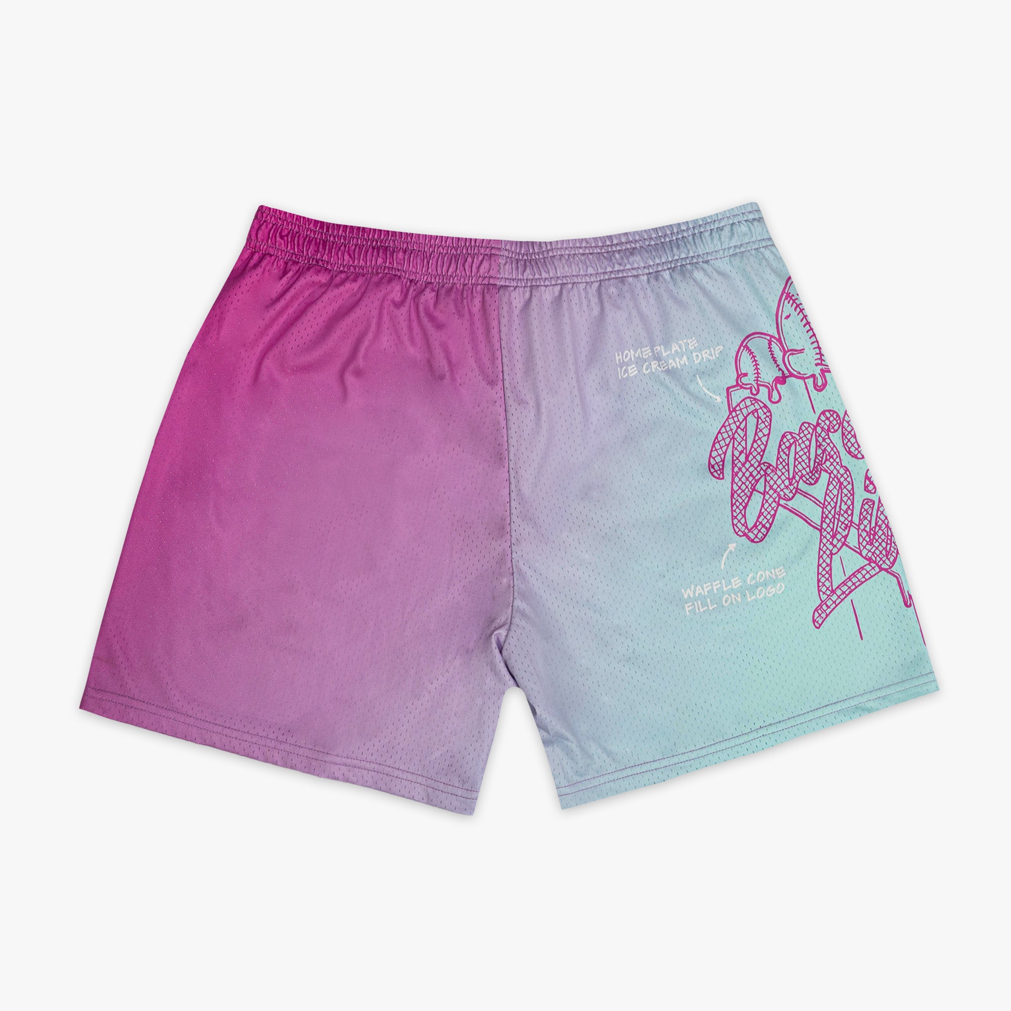 OG Ice Cream Design Shorts - Light Blue