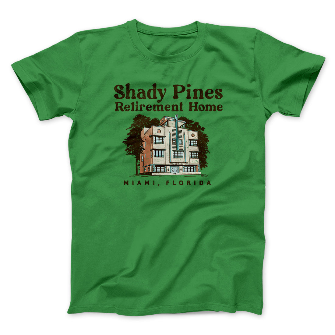Shady Pines Retirement Home Unisex T-Shirt, Cotton Poly Blend, Printed in USA
