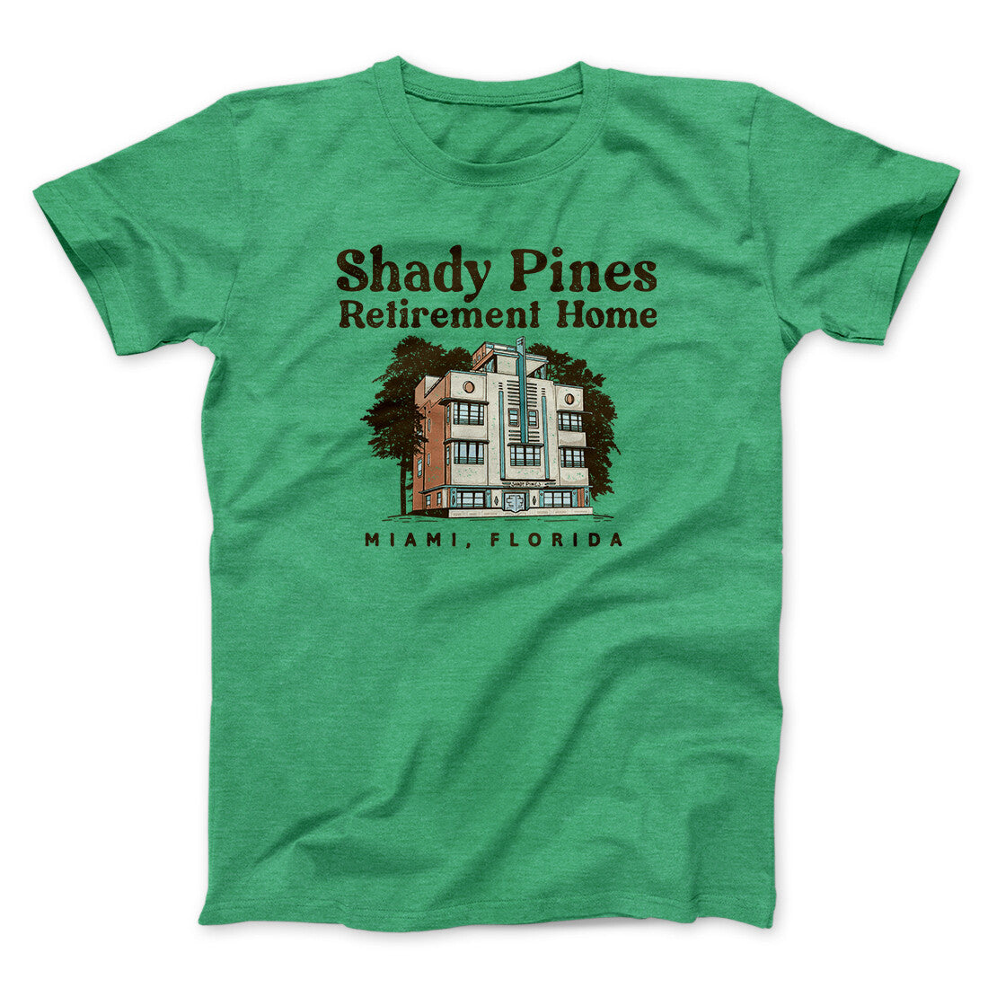 Shady Pines Retirement Home Unisex T-Shirt, Cotton Poly Blend, Printed in USA