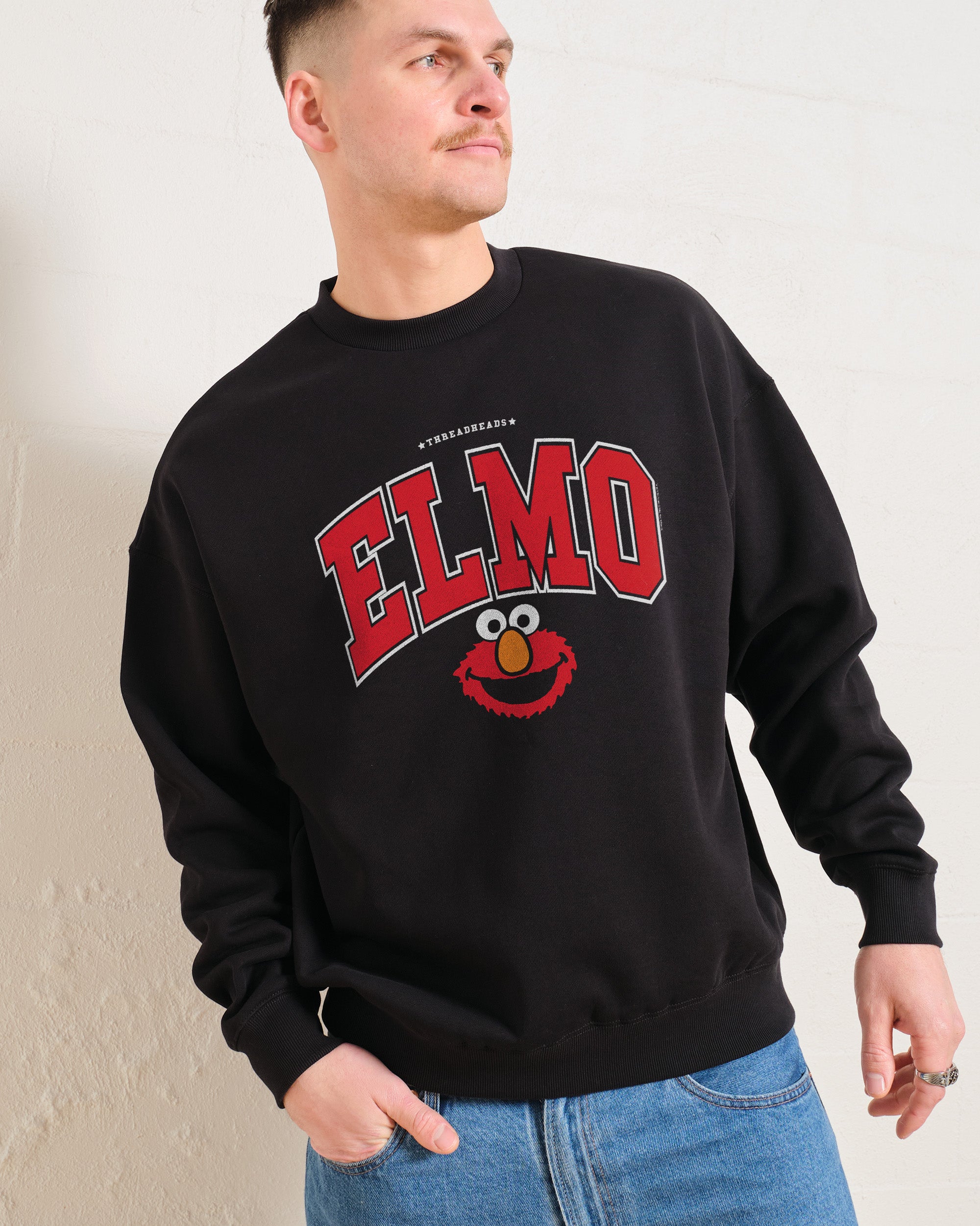 Elmo College Sesame Street Unisex Sweatshirt 80% Cotton 340gsm