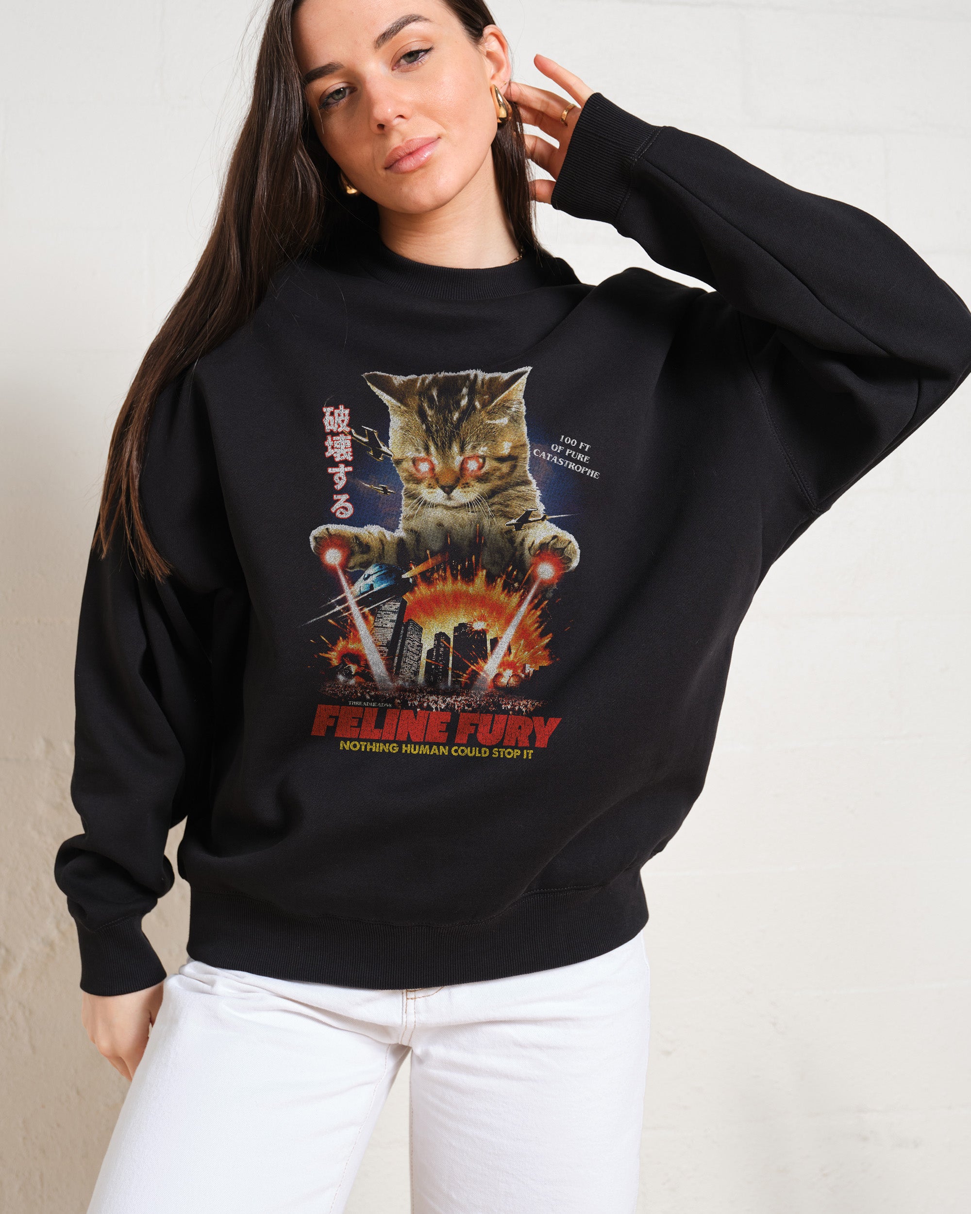 Feline Fury Unisex Sweatshirt - Premium Cotton Polyester Blend Graphic Print