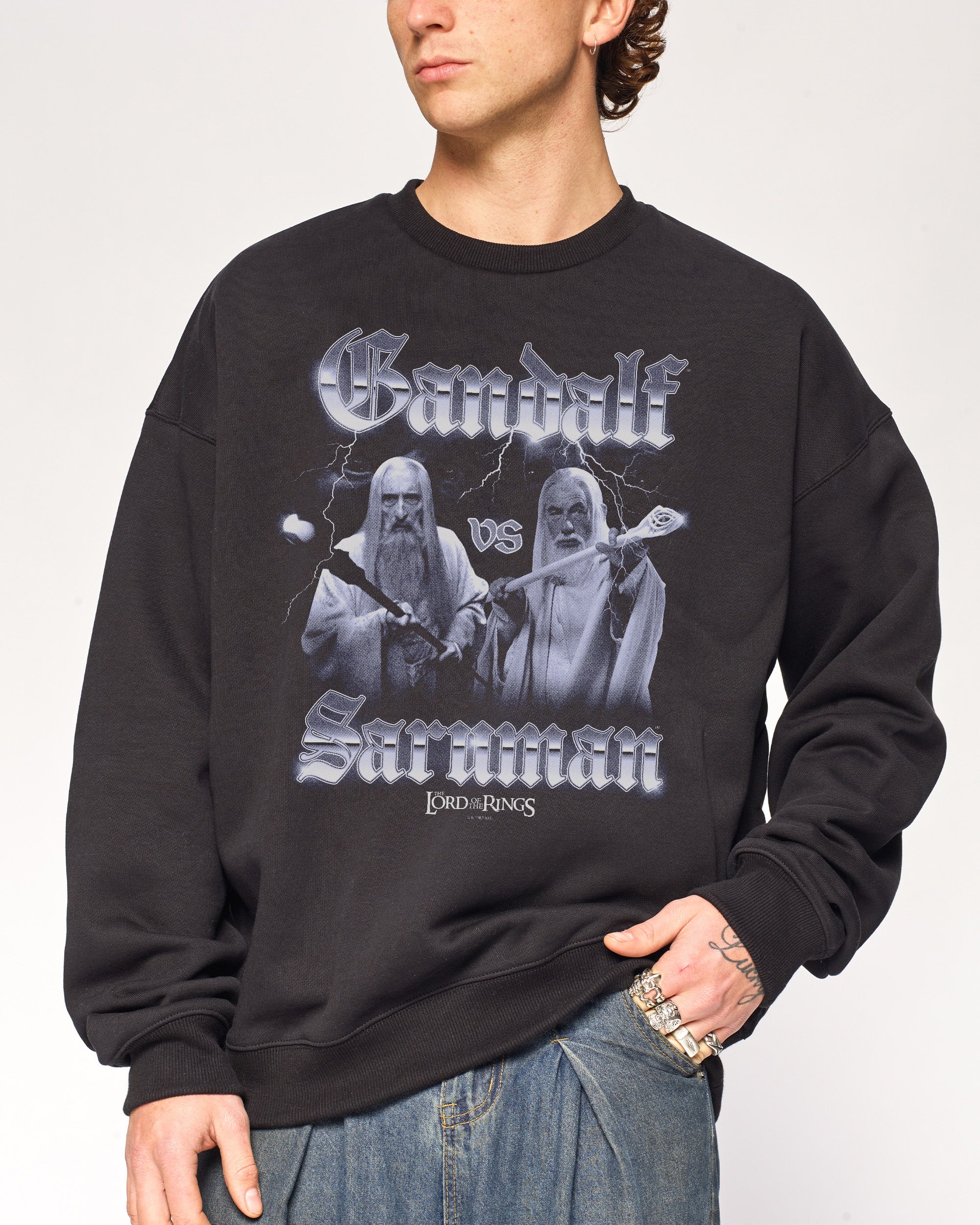 Lord of the Rings Showdown Graphic Unisex Sweatshirt 340gsm Cotton Poly Blend