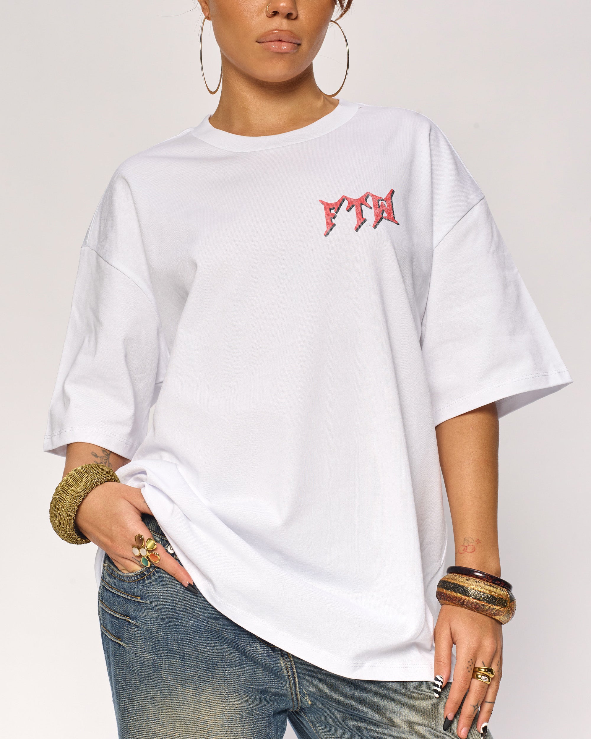 F**k The World Oversized Graphic Tee - Unisex 100% Combed Cotton Heavyweight