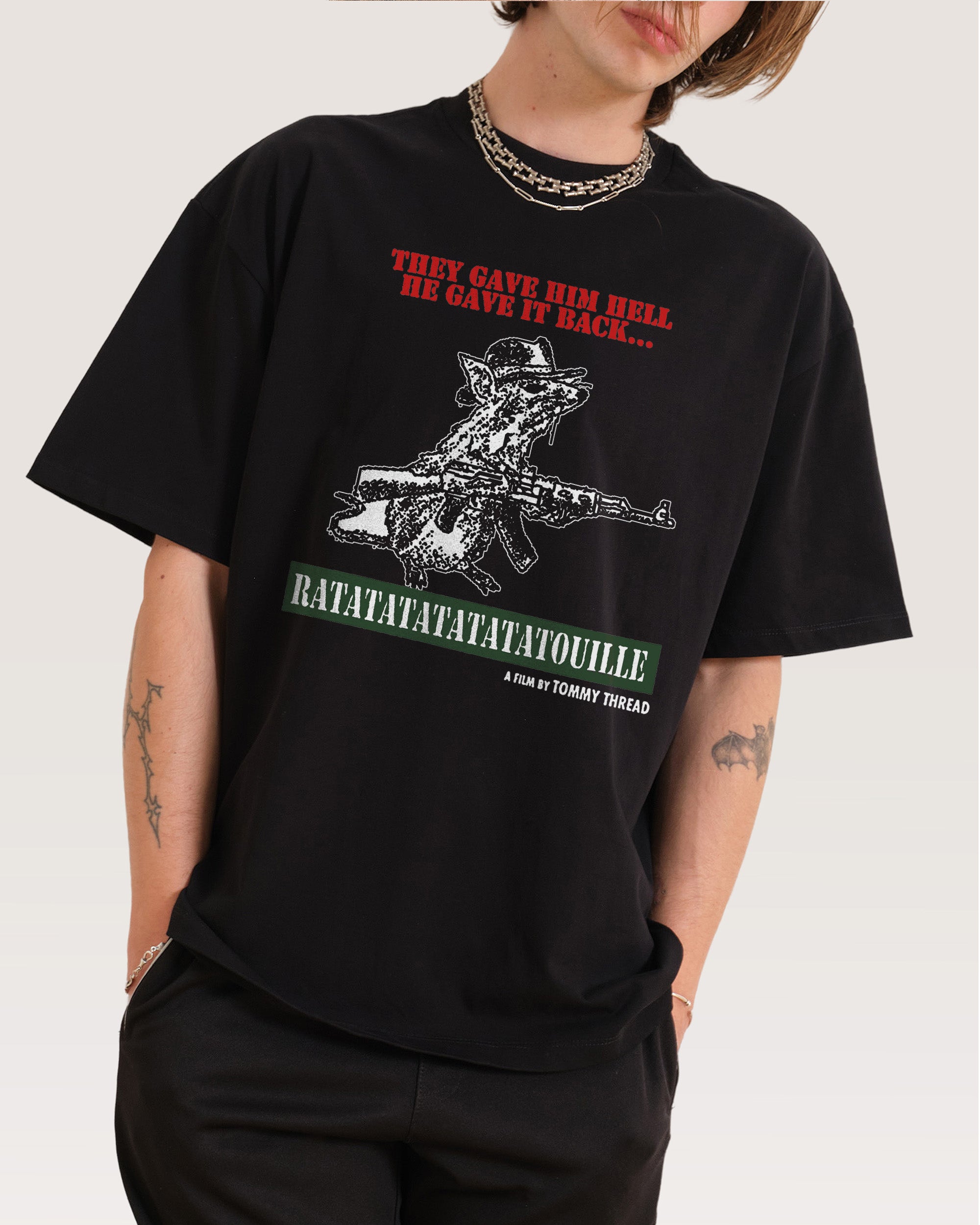 Gratata Oversized Graphic Tee - Threadheads 90s Boxy Fit 100% Combed Cotton Unisex