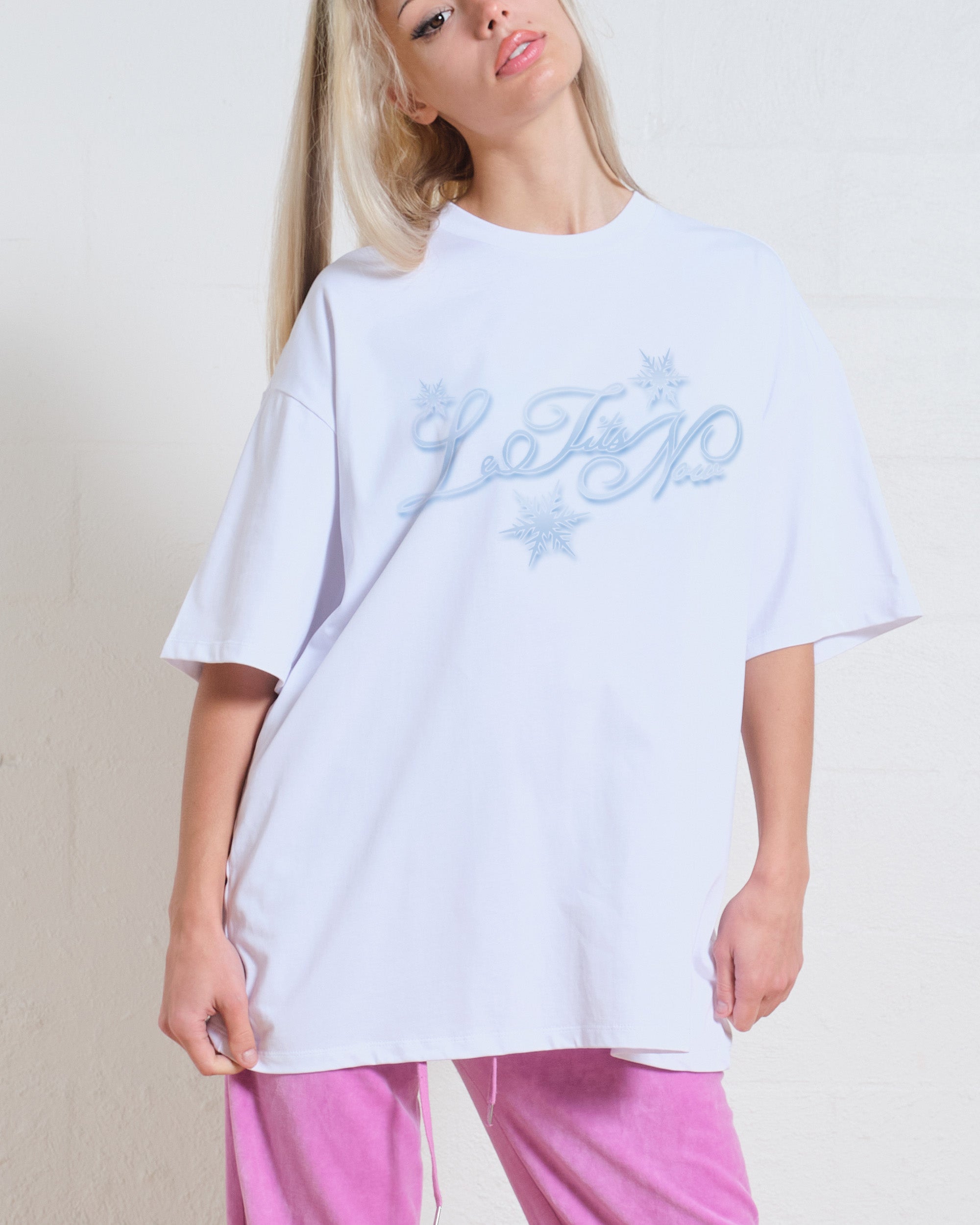 Le Tits Now Oversized Graphic Tee - Unisex 90s Boxy Fit 100% Combed Cotton